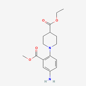 molecular formula C16H22N2O4 B2812017 Ethyl 1-[4-amino-2-(methoxycarbonyl)phenyl]-4-piperidinecarboxylate CAS No. 886360-83-4