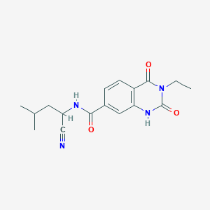 molecular formula C17H20N4O3 B2812027 N-(1-cyano-3-methylbutyl)-3-ethyl-2,4-dioxo-1,2,3,4-tetrahydroquinazoline-7-carboxamide CAS No. 1311647-41-2