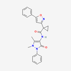 N-(1,5-dimethyl-3-oxo-2-phenyl-2,3-dihydro-1H-pyrazol-4-yl)-1-(5-phenylisoxazol-3-yl)cyclopropanecarboxamide
