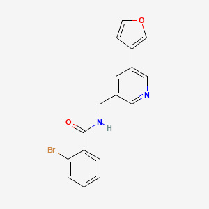 2-bromo-N-((5-(furan-3-yl)pyridin-3-yl)methyl)benzamide