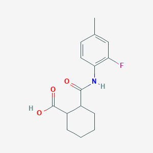 molecular formula C15H18FNO3 B2812048 2-((2-Fluoro-4-methylphenyl)carbamoyl)cyclohexanecarboxylic acid CAS No. 1154570-99-6