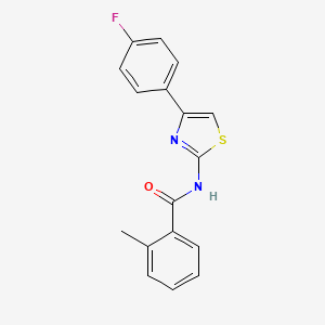 N-[4-(4-fluorophenyl)-1,3-thiazol-2-yl]-2-methylbenzamide