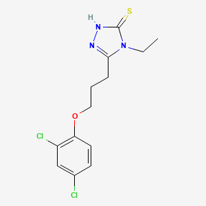 molecular formula C13H15Cl2N3OS B2812053 5-[3-(2,4-二氯苯氧基)丙基]-4-乙基-4H-1,2,4-三唑-3-硫醇 CAS No. 792941-64-1