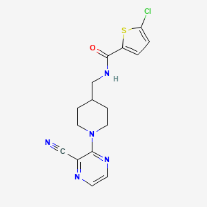 5-chloro-N-((1-(3-cyanopyrazin-2-yl)piperidin-4-yl)methyl)thiophene-2-carboxamide
