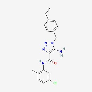 5-amino-N-(5-chloro-2-methylphenyl)-1-[(4-ethylphenyl)methyl]triazole-4-carboxamide