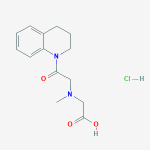 molecular formula C14H19ClN2O3 B2812078 2-{Methyl[2-oxo-2-(1,2,3,4-tetrahydroquinolin-1-yl)ethyl]amino}acetic acid hydrochloride CAS No. 1354949-88-4