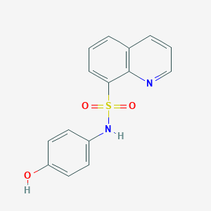 molecular formula C15H12N2O3S B281211 N-(4-hydroxyphenyl)-8-quinolinesulfonamide 
