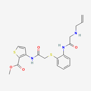 Methyl 3-({2-[(2-{[2-(allylamino)acetyl]amino}phenyl)sulfanyl]acetyl}amino)-2-thiophenecarboxylate