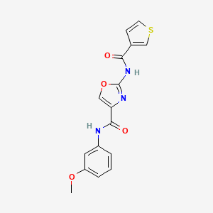 N-(3-methoxyphenyl)-2-(thiophene-3-carboxamido)oxazole-4-carboxamide