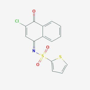 molecular formula C14H8ClNO3S2 B281212 N-(3-chloro-4-oxo-1(4H)-naphthalenylidene)-2-thiophenesulfonamide 