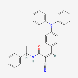 (Z)-2-Cyano-3-[4-(N-phenylanilino)phenyl]-N-(1-phenylethyl)prop-2-enamide