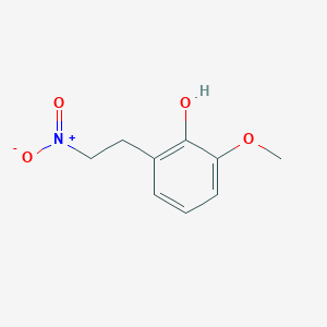 molecular formula C9H11NO4 B2812124 2-Methoxy-6-(2-nitroethyl)phenol CAS No. 96853-40-6