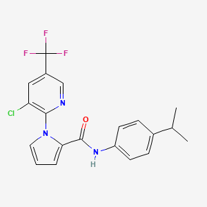 1-[3-chloro-5-(trifluoromethyl)-2-pyridinyl]-N-(4-isopropylphenyl)-1H-pyrrole-2-carboxamide