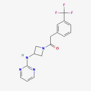 1-(3-(Pyrimidin-2-ylamino)azetidin-1-yl)-2-(3-(trifluoromethyl)phenyl)ethanone