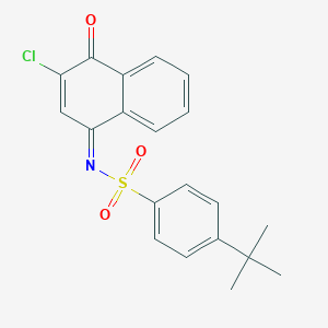 molecular formula C20H18ClNO3S B281213 4-tert-butyl-N-(3-chloro-4-oxo-1(4H)-naphthalenylidene)benzenesulfonamide 