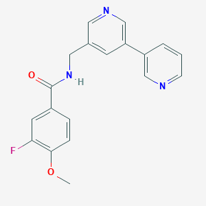 N-([3,3'-bipyridin]-5-ylmethyl)-3-fluoro-4-methoxybenzamide