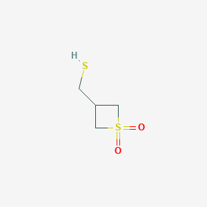 molecular formula C4H8O2S2 B2812137 (1,1-二氧代噻吩并[3,3']-环丁基)甲硫醇 CAS No. 2283135-15-7