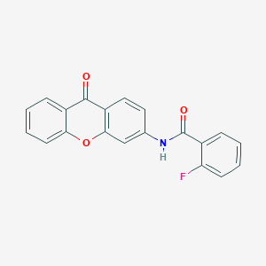 2-fluoro-N-(9-oxo-9H-xanthen-3-yl)benzamide