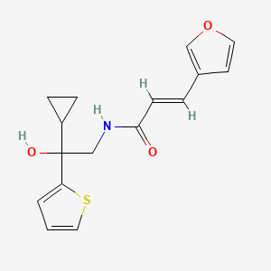 molecular formula C16H17NO3S B2812150 (E)-N-(2-cyclopropyl-2-hydroxy-2-(thiophen-2-yl)ethyl)-3-(furan-3-yl)acrylamide CAS No. 1799254-83-3