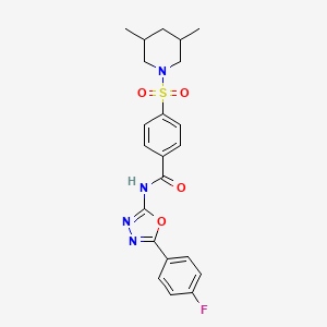 4-[(3,5-dimethylpiperidin-1-yl)sulfonyl]-N-[5-(4-fluorophenyl)-1,3,4-oxadiazol-2-yl]benzamide