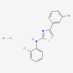 molecular formula C15H11Br2ClN2S B2812158 (4-(3-Bromophenyl)(2,5-thiazolyl))(2-chlorophenyl)amine hydrobromide CAS No. 1274904-45-8