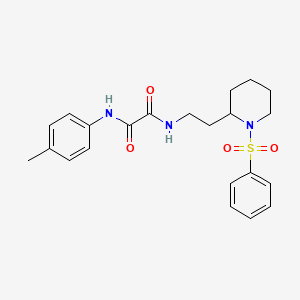 N1-(2-(1-(phenylsulfonyl)piperidin-2-yl)ethyl)-N2-(p-tolyl)oxalamide