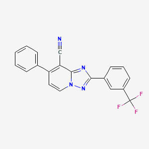 7-Phenyl-2-[3-(trifluoromethyl)phenyl][1,2,4]triazolo[1,5-a]pyridine-8-carbonitrile