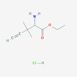 Ethyl 2-amino-3,3-dimethylpent-4-ynoate hydrochloride