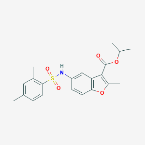 Isopropyl 5-{[(2,4-dimethylphenyl)sulfonyl]amino}-2-methyl-1-benzofuran-3-carboxylate