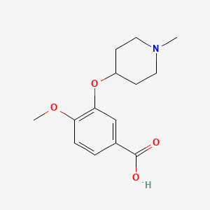 4-Methoxy-3-[(1-methylpiperidin-4-yl)oxy]benzoic acid