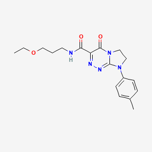 N-(3-ethoxypropyl)-4-oxo-8-(p-tolyl)-4,6,7,8-tetrahydroimidazo[2,1-c][1,2,4]triazine-3-carboxamide