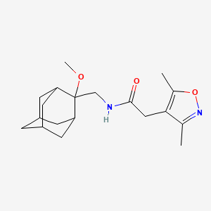 2-(3,5-dimethylisoxazol-4-yl)-N-(((1R,3S,5r,7r)-2-methoxyadamantan-2-yl)methyl)acetamide