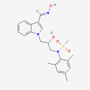 {2-Hydroxy-3-[3-((hydroxyimino)methyl)indolyl]propyl}(methylsulfonyl)(2,4,6-tr imethylphenyl)amine