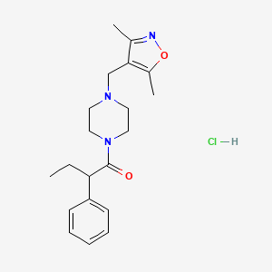 1-(4-((3,5-Dimethylisoxazol-4-yl)methyl)piperazin-1-yl)-2-phenylbutan-1-one hydrochloride