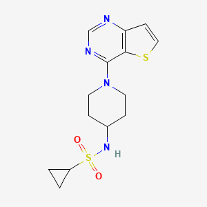 N-(1-Thieno[3,2-d]pyrimidin-4-ylpiperidin-4-yl)cyclopropanesulfonamide