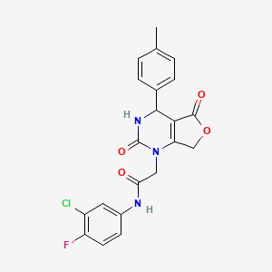 N-(3-chloro-4-fluorophenyl)-2-(2,5-dioxo-4-(p-tolyl)-3,4-dihydrofuro[3,4-d]pyrimidin-1(2H,5H,7H)-yl)acetamide