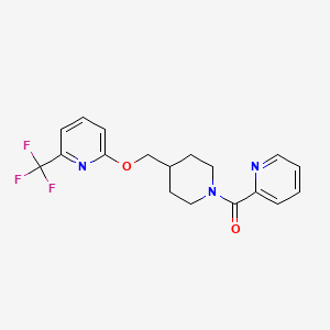 Pyridin-2-yl-[4-[[6-(trifluoromethyl)pyridin-2-yl]oxymethyl]piperidin-1-yl]methanone
