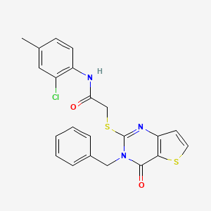 2-({3-benzyl-4-oxo-3H,4H-thieno[3,2-d]pyrimidin-2-yl}sulfanyl)-N-(2-chloro-4-methylphenyl)acetamide