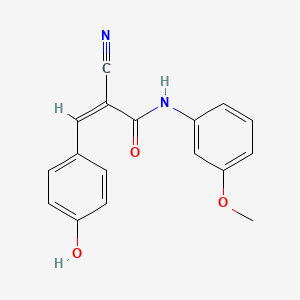 (Z)-2-Cyano-3-(4-hydroxyphenyl)-N-(3-methoxyphenyl)prop-2-enamide
