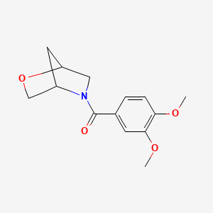 molecular formula C14H17NO4 B2812261 2-Oxa-5-azabicyclo[2.2.1]heptan-5-yl(3,4-dimethoxyphenyl)methanone CAS No. 2034611-02-2