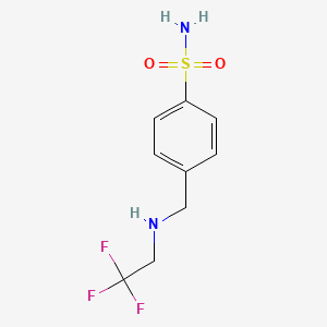 molecular formula C9H11F3N2O2S B2812270 4-{[(2,2,2-Trifluoroethyl)amino]methyl}benzene-1-sulfonamide CAS No. 848178-44-9