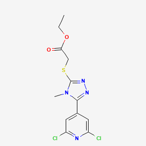 Ethyl {[5-(2,6-dichloropyridin-4-yl)-4-methyl-4H-1,2,4-triazol-3-yl]thio}acetate