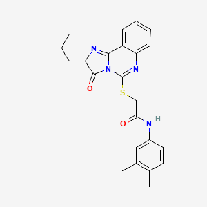 N-(3,4-dimethylphenyl)-2-((2-isobutyl-3-oxo-2,3-dihydroimidazo[1,2-c]quinazolin-5-yl)thio)acetamide