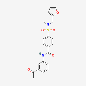 N-(3-acetylphenyl)-4-{[(furan-2-yl)methyl](methyl)sulfamoyl}benzamide