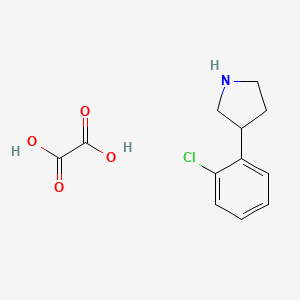 molecular formula C12H14ClNO4 B2812282 3-(2-Chlorophenyl)pyrrolidine oxalate CAS No. 1217062-15-1; 49798-31-4