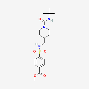 methyl 4-(N-((1-(tert-butylcarbamoyl)piperidin-4-yl)methyl)sulfamoyl)benzoate