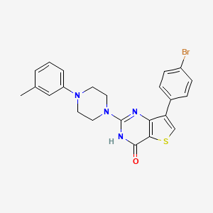 molecular formula C23H21BrN4OS B2812296 7-(4-bromophenyl)-2-[4-(3-methylphenyl)piperazin-1-yl]thieno[3,2-d]pyrimidin-4(3H)-one CAS No. 1242913-08-1