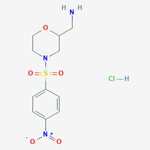 [4-(4-Nitrobenzenesulfonyl)morpholin-2-yl]methanamine hydrochloride
