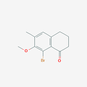 molecular formula C12H13BrO2 B2812316 8-Bromo-7-methoxy-6-methyl-3,4-dihydronaphthalen-1(2H)-one CAS No. 34403-74-2