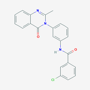 3-chloro-N-[3-(2-methyl-4-oxo-3,4-dihydroquinazolin-3-yl)phenyl]benzamide